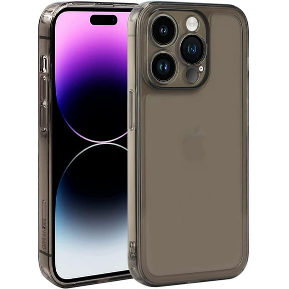 Case for iPhone 14 Pro 2022 (6.1 Inch), Simplicity Shockproof TPU Phone Cover for iPhone 14 Pro, Dark Grey