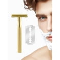 thumbnail image 4 of Waysh Safety Razor Set for Men, Gold, Complete Gift Kit, 4 of 6