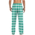 thumbnail image 5 of BiZtdJrK Plaid Pajama Pants for Men Lightweight Soft Pj Bottoms with Pockets Christmas Flannel Sleepwear Lounge Clothing, Mint Green, L, 5 of 7