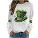 thumbnail image 2 of RKSTN St Patrick's Day Sweatshirt for Women Oversized Crewneck St Paddy's Day Irish Luckys Shamrocks Graphic Print Sweatshirts Top Womens Casual Plus Size Round Neck Loose Long Sleeve T Shirts, 2 of 5