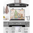thumbnail image 4 of Large Induction Cooktop Protector Mat Easter Gnomes Stove Top Covers for Electric Stove, Spring Watercolor Bunny Tulip Flower Beige Decorative Stove Burner Cover Mats, Glass Top Stove Cover, 4 of 7
