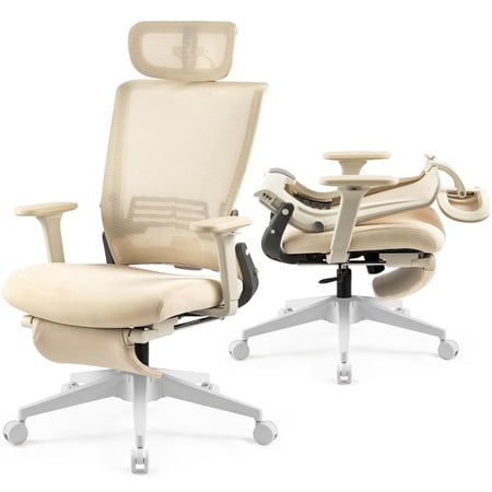 hforesty cream foldable office chair product