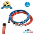 thumbnail image 3 of Washing Machine Stainless Steel Braided 90 degree elbow Water Supply Line Hoses - Premium 6 ft Burst Proof (2 pack) with Hot and Cold Color Coded PVC Layer for Insulation and Added Home Protection, 3 of 6