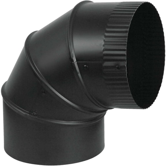 Imperial Manufacturing Group BM0016 8" Black 90° Adjustable Stovepipe Elbow