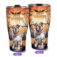 thumbnail image 2 of Mummy Bulldog Happy Halloween with Pumpkins Bats Spooky Fun 30oz Stainless Steel Tumbler Insulated Cup with Lid Dog Lover Gifts Idea - 00019, 2 of 5
