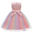 thumbnail image 2 of EIMELI Kids Formal Dress  Flower Sequins Round Collar Sleeveless One-Piece Red 7-8 Years, 2 of 3