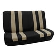 thumbnail image 5 of FH Group Striking Striped Seat Covers fro Auto, 2 Headrest Cover Full Set,  Black and Beige, 5 of 7