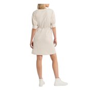 H Halston Womens Button Dress Stone M