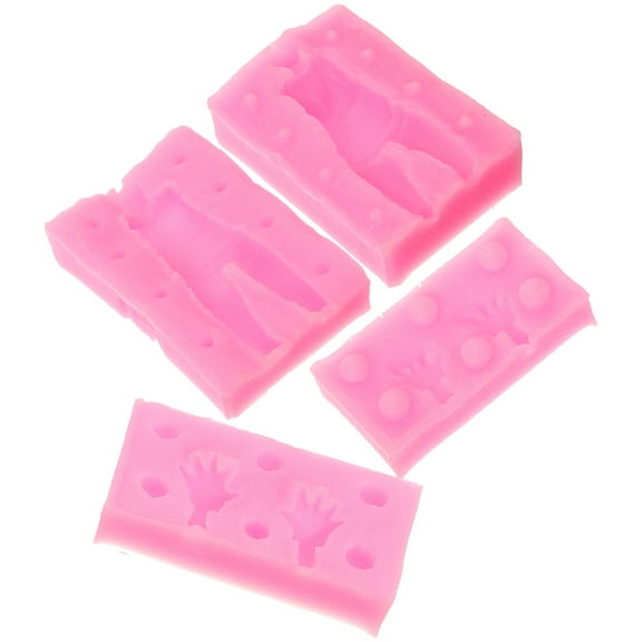 OUNONA  Clay Body Mold Small Cake Pans Molds Cookie Decorating Pink