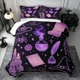 thumbnail image 2 of Erosebridal Neon Witch Quilt Full 3-Piece,Magic Symbols Full Bedspread Sets,Lavender,1 Coverlet and 2 Pillowcases, 2 of 7