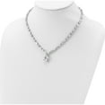 thumbnail image 5 of Sterling Silver Cheryl M Rhodium-Plated Pear Cz Necklace (17 X 13) Made In China qcm116-17, 5 of 5