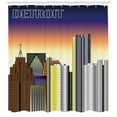 thumbnail image 3 of Ambesonne Detroit Shower Curtain, Retro Style Metropolis, 69"Wx84"L, Multicolor, 3 of 3