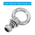 thumbnail image 4 of Uxcell M6 x 11mm Lifting Shoulder Eye Bolt 304 Stainless Steel Lifting Ring Threaded Eyebolt with Nuts and Washers 5Pcs, 4 of 5