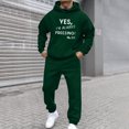 thumbnail image 2 of Brondbend Tracksuits for Men Set Sweatpants and Hoodie Set Long Sleeved Christmas Print Pullover with Pocket Sweatshirt Elastic Waist Sweatpants Tracksuits Loose Gym Athletic Suits,Army Green, 2 of 6