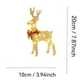 thumbnail image 5 of 3-Piece 2D Lighted Christmas Deer Family Set -Large Outdoor Yard Reindeer Holiday Decoration with 145 LED Lights, Stakes, Acrylic - Gold, 5 of 6