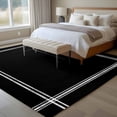 thumbnail image 4 of Pure Black Area Rug 5x7 FT, Non Slip Bedroom Throw Carpet, Simple Solid Color Washable Soft Floor Carpet Non-Shedding Rug for Dining Room Bedside Classroom Desk, 4 of 9