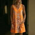 thumbnail image 4 of WAGUTH Women's Floral Print Mini Dresses Sleeveless V-Neck Shift Dress Boho Casual Summer Everyday & Beach Sundress with Side Pockets, 4 of 6