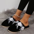 thumbnail image 2 of Vedolay Womens Slippers Plush Warm Slip On Slipper Flats Comfortable Casual Winter Shoes Black,39, 2 of 5
