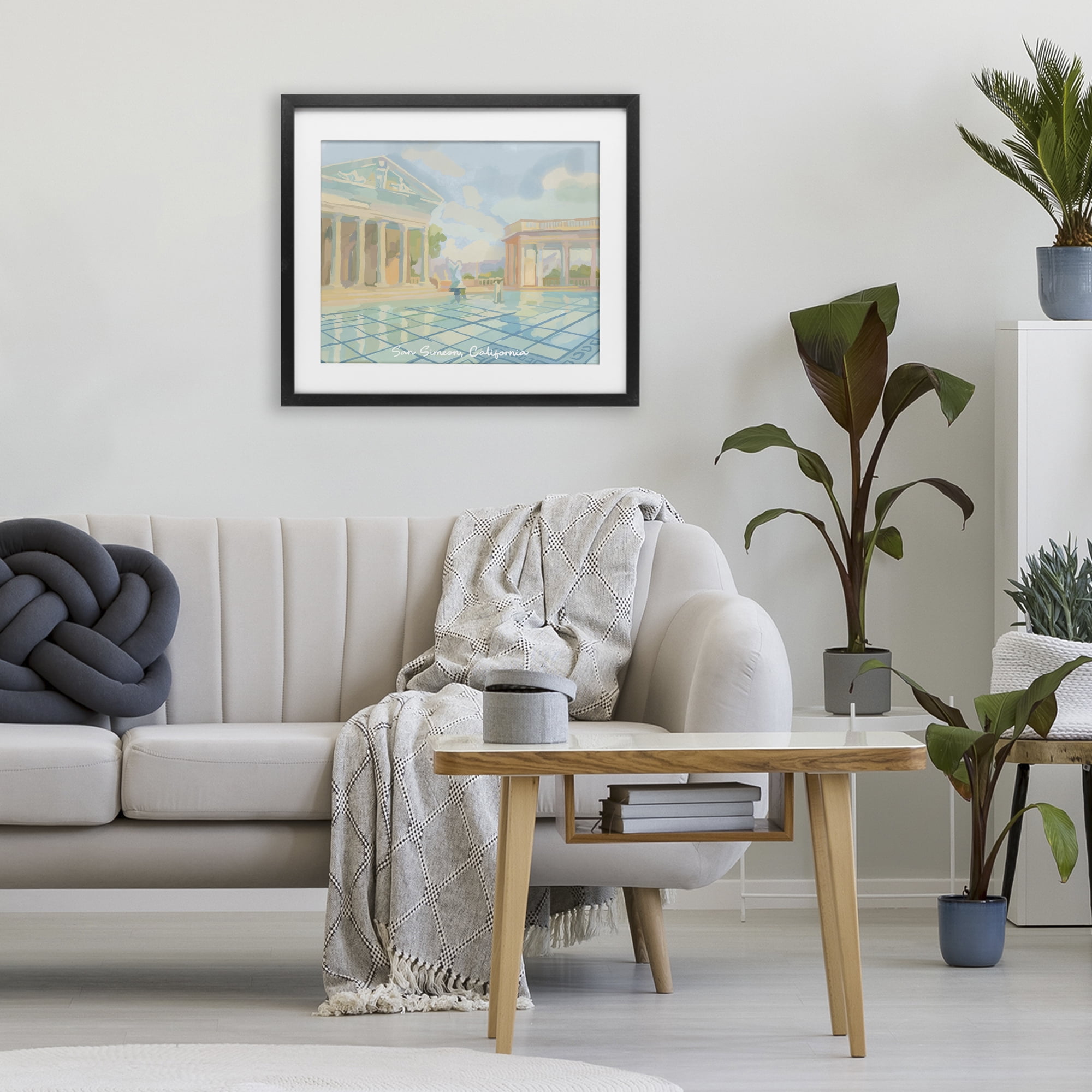 Stupell Industries San Simeon California Black Framed Print Under Glass, design by Amelia Noyes