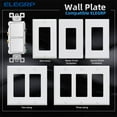 thumbnail image 6 of Decorator Double Rocker Light Switch, Two Single Pole Electrical Paddle Switch, 15A, 125V, in-Wall On/Off Switch, Self-grounding, Wall Plate is Included, UL Listed,White 2PC, 6 of 7