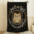 thumbnail image 2 of Just A Girl Who Loves Hedgehogs Throw Blanket Fannel Fleece Microfiber Plush Bed Blanket Super Soft Blanket for All Season Bed Couch Sofa 60x50 in for Teen, 2 of 6