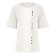 thumbnail image 4 of ICHUANYI Clearance Womens Summer Casual Solid Color Round Neck Short Sleeve Tops Buttons Blouses(White, M) ICHUANYI WER2023080701763, 4 of 5
