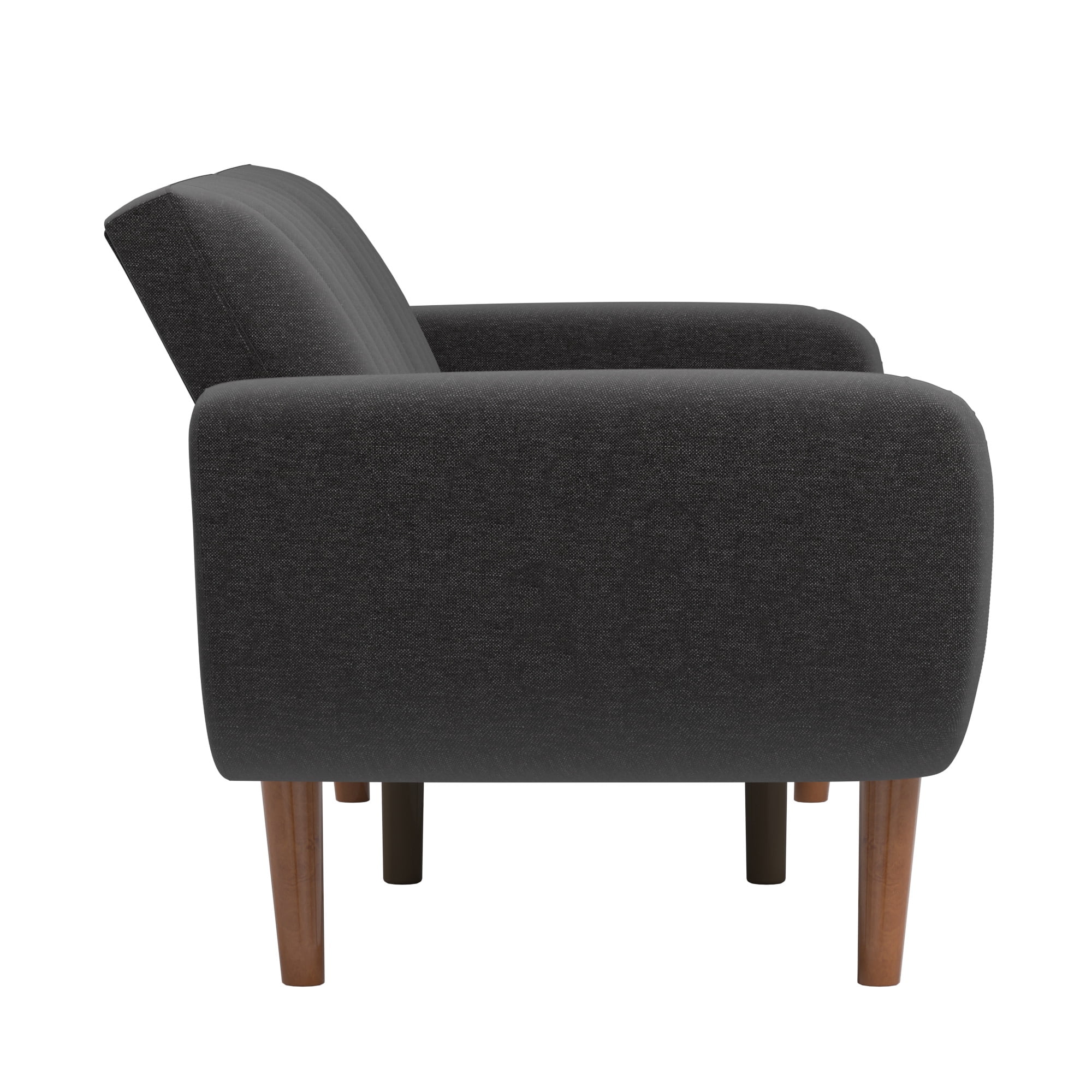 Weston Home Fosnavag Upholstered Convertible Futon Sofa Bed with USB, Dark Grey Linen