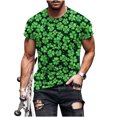 thumbnail image 2 of Ceisia Men's Slim Fit Short Sleeve T-Shirt St. Patrick's Day Themed Print Clover Spring Summer Shirt Gift, 2 of 8