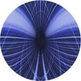 thumbnail image 1 of Ahgly Company Indoor Round Patterned Light Slate Blue Area Rugs, 5' Round, 1 of 6