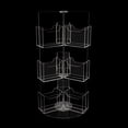 thumbnail image 5 of Dwellnix 3 tiers 18 Pocket Rotating Clear Acrylic Flyer Holder Raised U shaped Slots, 5 of 7