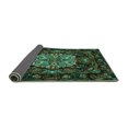 thumbnail image 2 of Ahgly Company Indoor Rectangle Medallion Turquoise Blue French Area Rugs, 2' x 3', 2 of 4