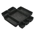 thumbnail image 1 of Organizador de cajones de fieltro de 8 piezas con separadores para tocador o mesa. Negro, 1 of 9