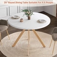 thumbnail image 5 of Soges Wood Round Dining Table for Kitchen Dining Room, 39.4inch Modern Dining Table with Metal Legs, Oak, 5 of 10