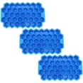 thumbnail image 2 of Bandeja hexagonal SiliBlockBlue 3Pzas Azul Silicona 37Cavidades Grado Alimenticio Flexible Chef Grill, 2 of 2