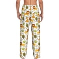 thumbnail image 3 of Uemuo Tiger Lion Pattern Men's Wide Leg Palazzo Lounge Pants with Pockets Light Weight Loose Comfy Casual Pajama Pants-Large, 3 of 9
