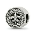 thumbnail image 1 of Fancy Bead White Sterling Silver Themed 10 mm 10.00 Reflections Fleur De Lis Bead, 1 of 2