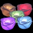 thumbnail image 2 of 5 piezas de luz LED, luz de noche en forma de rosa simulada, lámpara electrónica, luz floral de plástico romántico (blanco / 7 colores), 2 of 7