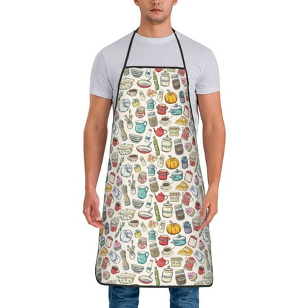 

Tideii Cooking Utensils for Tie-up Apron Unisex Waterproof and Stain-Resistant Bib Apron for Kitchen Garden Painting