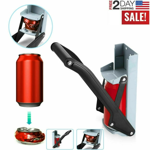Can Crusher Heavy Duty Wall Mounted Aluminum 16oz 12oz 8oz Pop Beer FREE SHIP