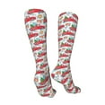 thumbnail image 3 of Pofeuu Watercolor Red Truck And Fir Tree Print Stockings, Adult Running Hiking Socks for Youth and Adult-One Size, 3 of 8