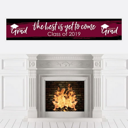 Maroon Grad - Best is Yet to Come - Burgundy 2019 Graduation Party Decorations Party