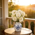 thumbnail image 5 of 7 Head Western Rose Bouquet, 7 Heads Faux Western Rose Artificial Flower, Realistic Silk Wedding Floral Decor, Table Centerpiece for Living Room Home Party and Ceremony, 5 of 6