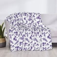 thumbnail image 3 of Disketp Lavender Flowers Flannel Blankets - Thick and Warm Blanket for Winter, Soft Fuzzy Plush King Blanket for All Seasons50"x40", 3 of 6