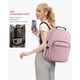 thumbnail image 5 of Mochila LOVEVOOK para portátil de mujer de 15,6 pulgadas con puerto USB, color rosa, 5 of 9