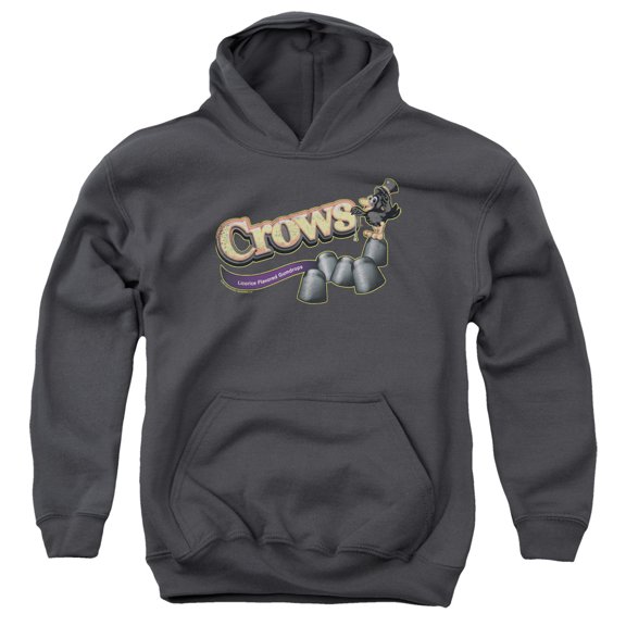 Tootise Roll Crows Youth Pullover Hoodie Sweatshirt Charcoal