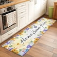 thumbnail image 2 of Spring Wildflowers 2'x6' Runner Rugs for Hallway Kitchen Bedside Non Slip, Watercolor Tulip Floral Leaf Plant Yellow Entryway Rug Runners with Rubber Backing, Long Carpet Runner for Laundry Room, 2 of 8