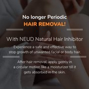 NEUD Natural Hair Inhibitor for Permanent Reduction of Unwanted Body & Facial Hair in Men & Women - Pack of 1