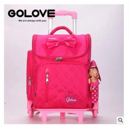 Wheeled backpack for school kids School rolling Bags for girls Trolley School Backpack bag Children School Bag wheels Mochilas
