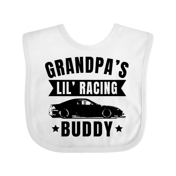 Inktastic Grandpas Lil Racing Buddy Boys or Girls Baby Bib