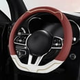 thumbnail image 2 of Viflosae Steering Wheel Cover Leather Steering Wheel Covers Car Steering Wheel Cover Avoid Slip Thin Handle Cover Sports Steering Wheel Cover for Racing,Sports Cars Performance Driving, 2 of 7